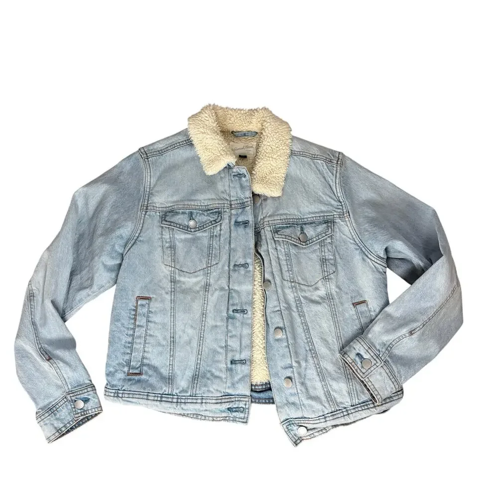 Universal Thread Sherpa Lined Trucker Denim Jacket M